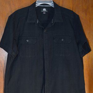 Rock & Republic SS Button Front Shirt Size XL